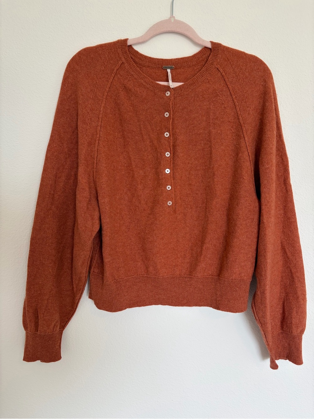 Free People Porta Cashmere Henley Sweater - Picture 5 of 9